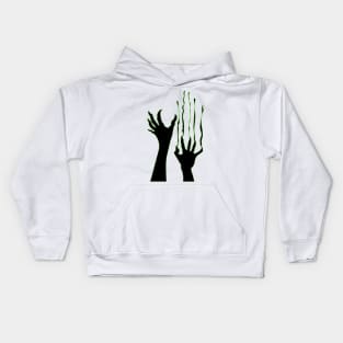 Zombie hands Silhouette. Halloween Party decoration Kids Hoodie